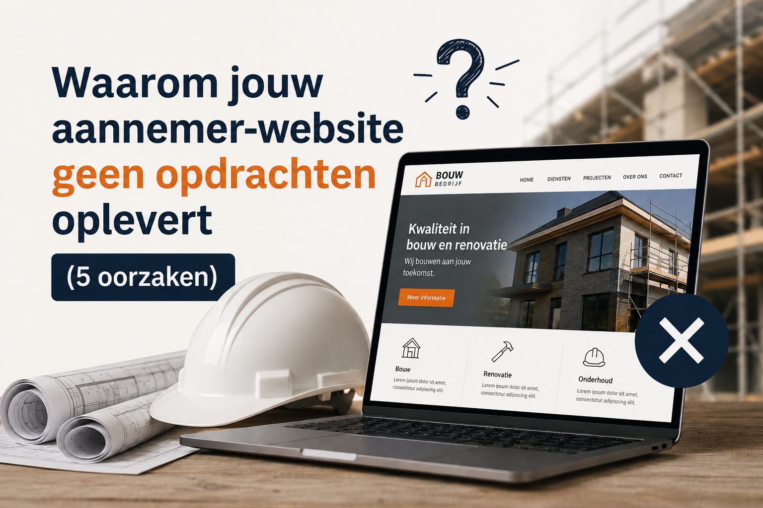 Waarom jouw aannemer-website geen opdrachten oplevert (5 oorzaken)
