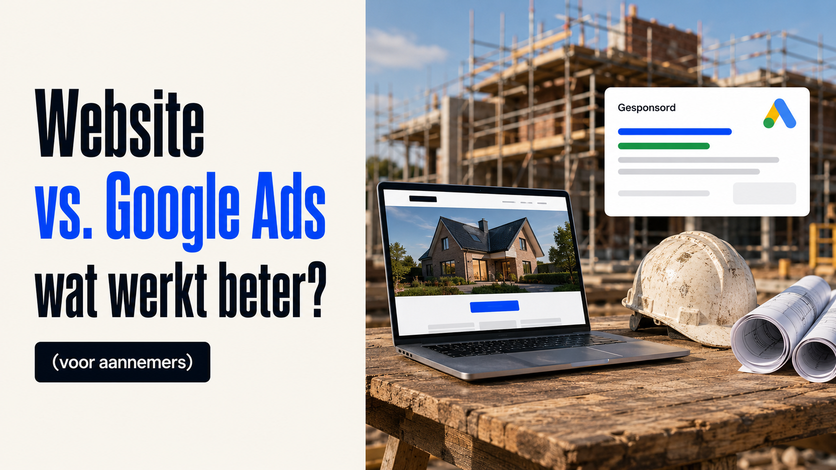 Website vs. Google Ads: wat werkt beter voor aannemers in Vlaanderen?