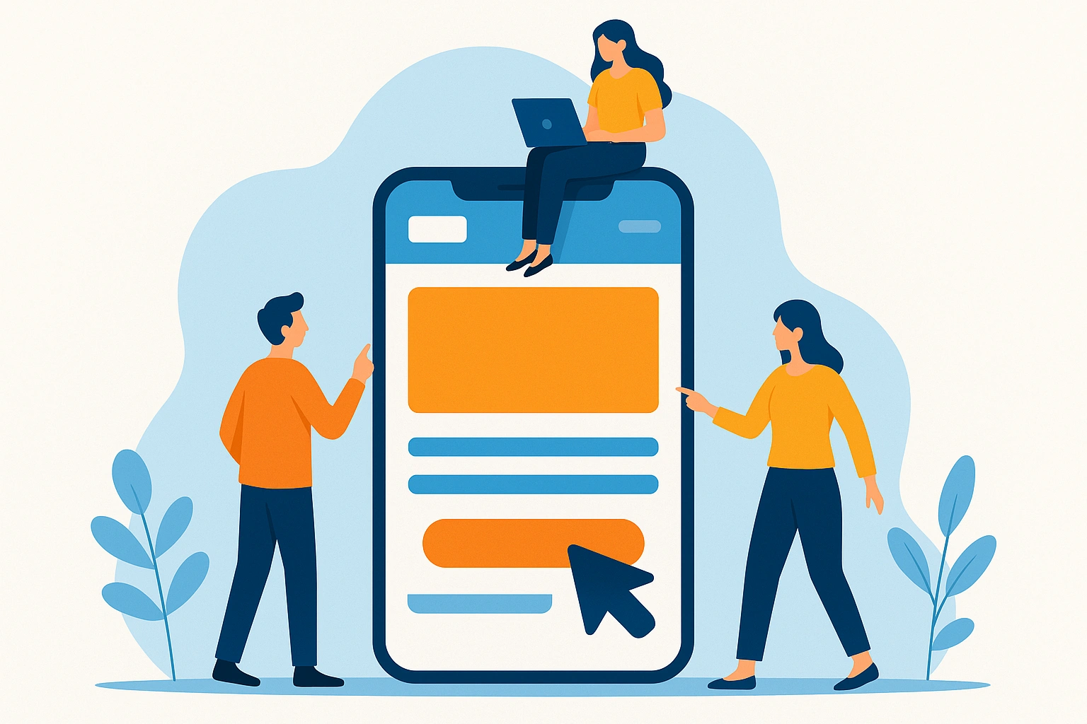 mobielvriendelijke website op smartphone