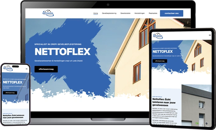apparaten met nettoflex website gebouwd door tailor tech solutions